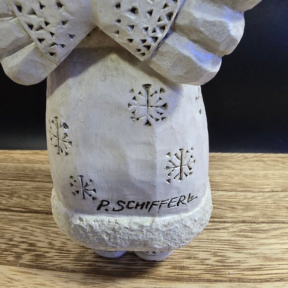 Pam Schifferl Winter White Angel With Dove & Glitter Details 7" by Midwest - Picture 10 of 16